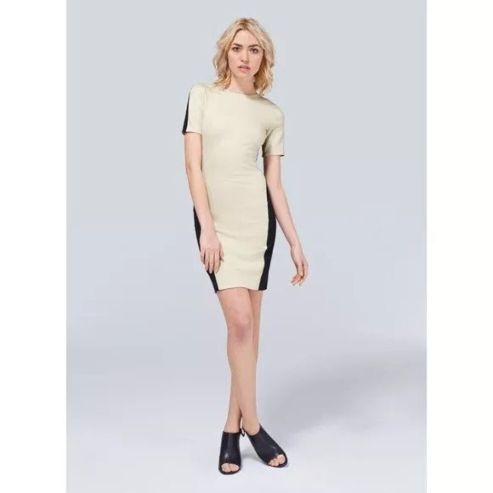 Womens Size Medium Wilfred Artizia Colorblock Stretch Ponte Knit Bodycon Dress